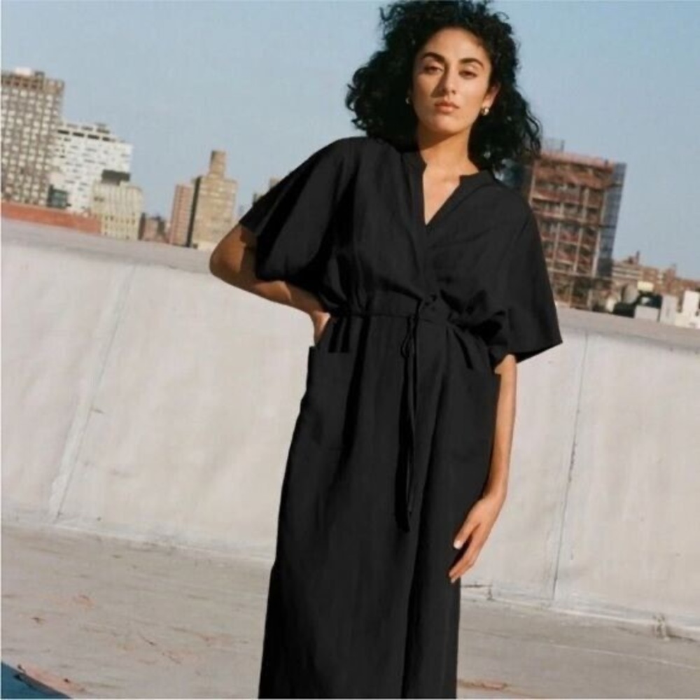 Mara Hoffman Black Wrap Style Dress